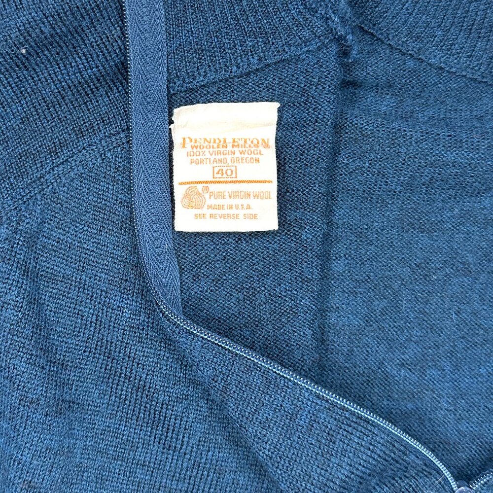 VTG Pendelton 100% Virgin Wool Mock Neck Sweater Made in USA Timeless, Sz 40/M‎ - Picture 4 of 5